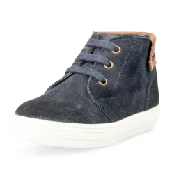 Enkellaarzen BLAUW FREEMOUSS BOY LEER