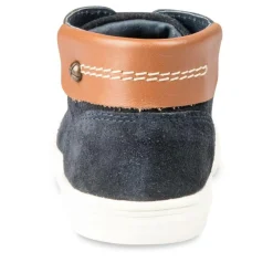 Enkellaarzen BLAUW FREEMOUSS BOY LEER