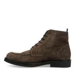 Enkellaarzen GRIJS DENIM SIDE LEER