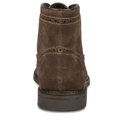 Enkellaarzen KASTANJEBRUIN DENIM SIDE LEER