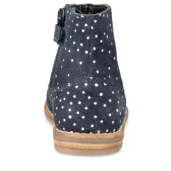 Enkellaarzen NAVY FREEMOUSS GIRL LEER