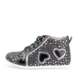 Enkellaarzen NAVY FREEMOUSS GIRL LEER