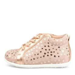 Enkellaarzen ROZE FREEMOUSS GIRL LEER