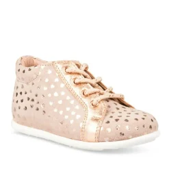 Enkellaarzen ROZE FREEMOUSS GIRL LEER