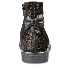Enkellaarzen ZWART LOVELY SKULL LEER