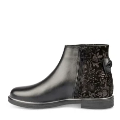 Enkellaarzen ZWART LOVELY SKULL LEER