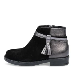 Enkellaarzen ZWART NINI & GIRLS LEER