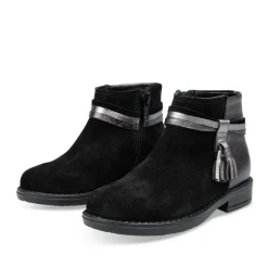 Enkellaarzen ZWART NINI & GIRLS LEER