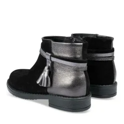 Enkellaarzen ZWART NINI & GIRLS LEER