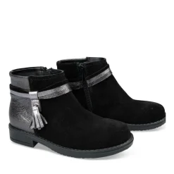 Enkellaarzen ZWART NINI & GIRLS LEER