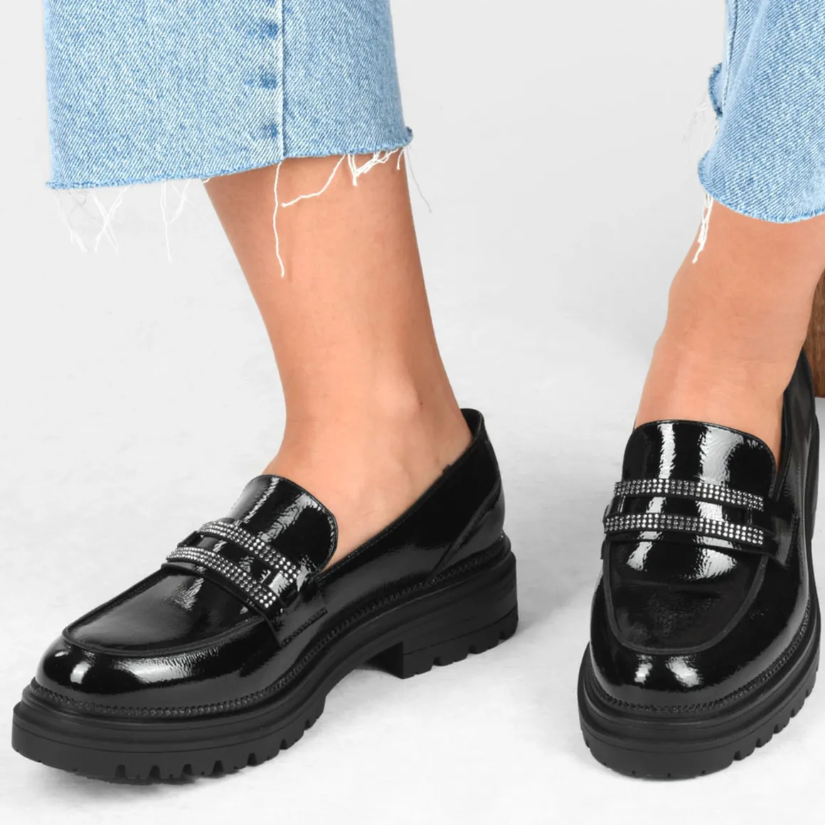 Mocassins ZWART