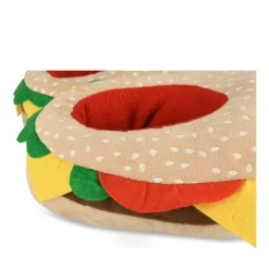 Pluche pantoffels burger MULTICOLOR DENIM SIDE