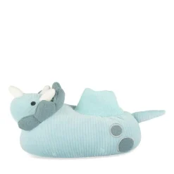Pluche pantoffels dinosaurus BLAUW CHARLIE & FRIENDS
