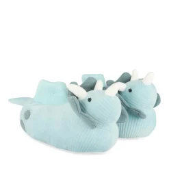 Pluche pantoffels dinosaurus BLAUW CHARLIE & FRIENDS