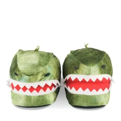 Pluche pantoffels dinosaurus GROEN DENIM SIDE