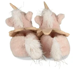 Pluche pantoffels eenhoorn ROZE LOVELY SKULL
