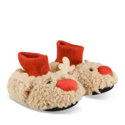 Pluche pantoffels rendier KASTANJEBRUIN NINI & GIRLS