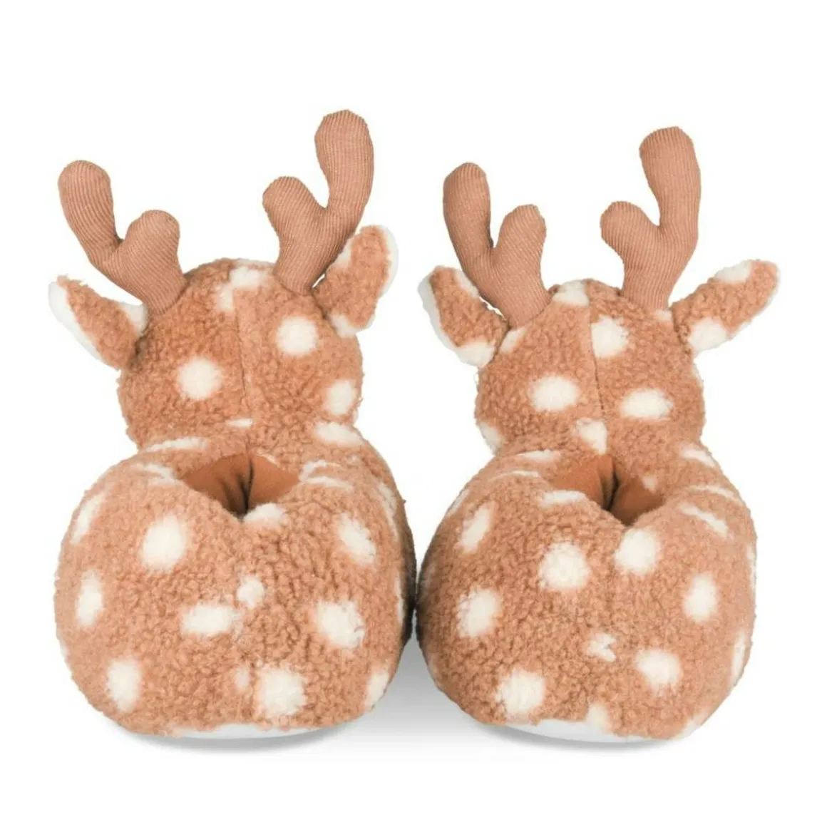 Pluche pantoffels rendier KASTANJEBRUIN MERRY SCOTT