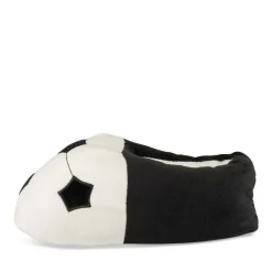 Pluche pantoffels voetbal ZWART LITTLE BOYS