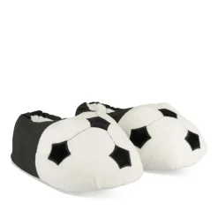 Pluche pantoffels voetbal ZWART LITTLE BOYS