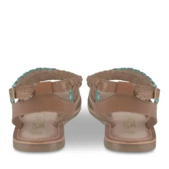 Sandalen KASTANJEBRUIN LOVELY SKULL LEER