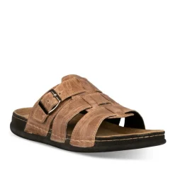 Slippers KASTANJEBRUIN NEOSOFT RELAX LEER