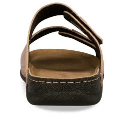 Slippers KASTANJEBRUIN NEOSOFT RELAX LEER