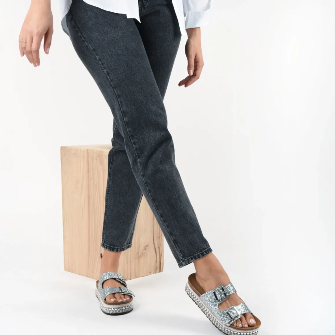Slippers ZILVER