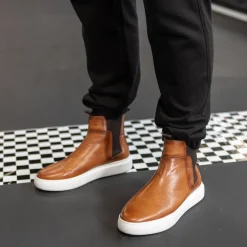 Sneakers COGNACKLEUR DENIM SIDE LEER