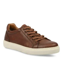 Sneakers KASTANJEBRUIN DENIM SIDE LEER