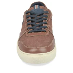 Sneakers KASTANJEBRUIN DENIM SIDE LEER