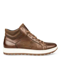 Sneakers KASTANJEBRUIN DENIM SIDE LEER