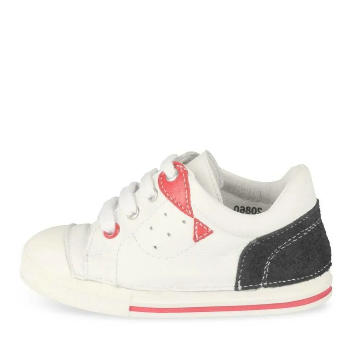 Sneakers WIT FREEMOUSS BOY LEER