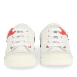 Sneakers WIT FREEMOUSS BOY LEER