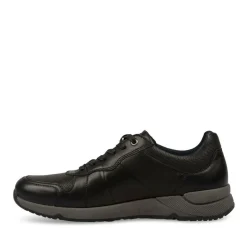 Sneakers ZWART DENIM SIDE LEER