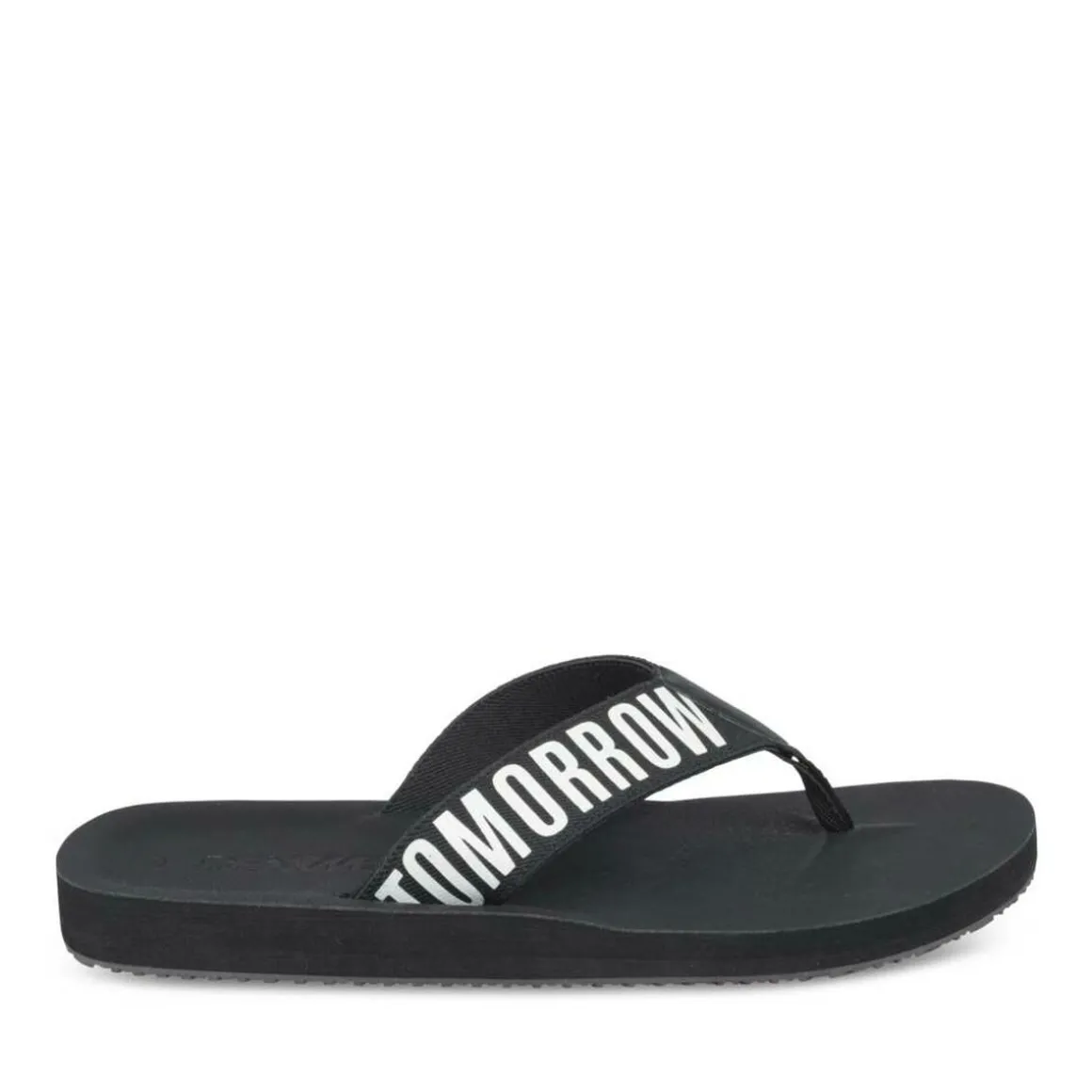 Teenslippers ZWART DENIM SIDE