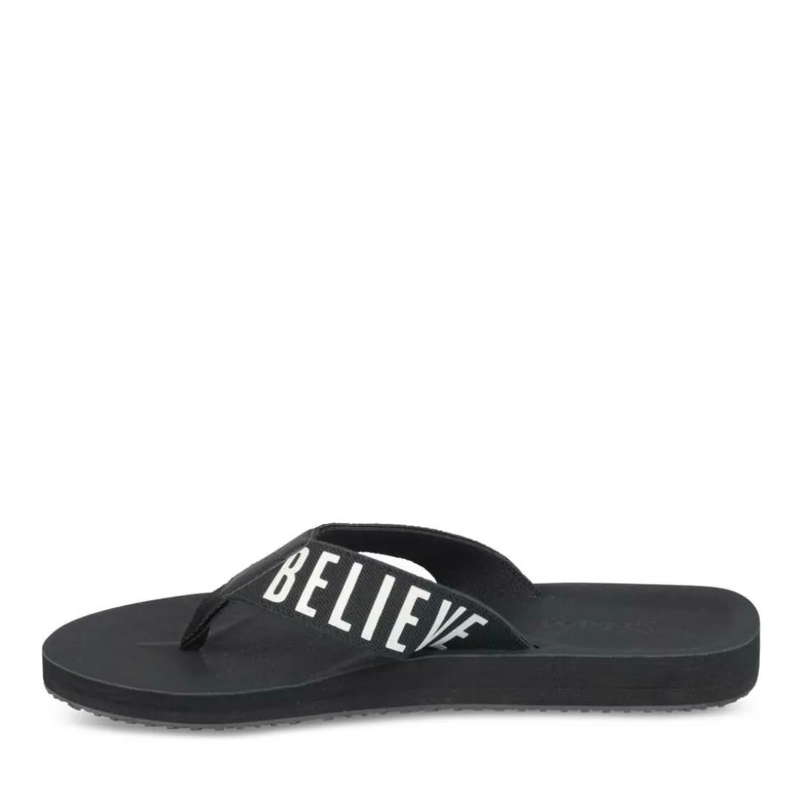 Teenslippers ZWART DENIM SIDE