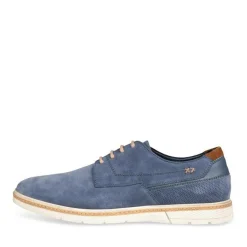 Veterschoenen BLAUW DENIM SIDE LEER