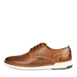 Veterschoenen COGNACKLEUR DENIM SIDE LEER