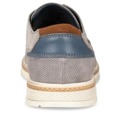 Veterschoenen GRIJS DENIM SIDE LEER