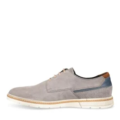Veterschoenen GRIJS DENIM SIDE LEER