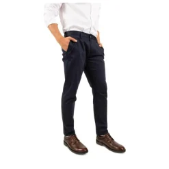 Veterschoenen KASTANJEBRUIN DENIM SIDE LEER