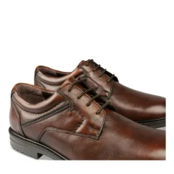 Veterschoenen KASTANJEBRUIN DENIM SIDE LEER