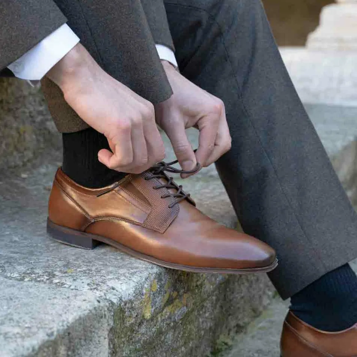 Veterschoenen KASTANJEBRUIN