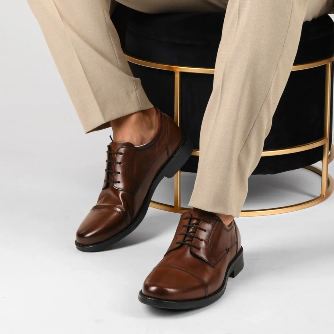 Veterschoenen KASTANJEBRUIN