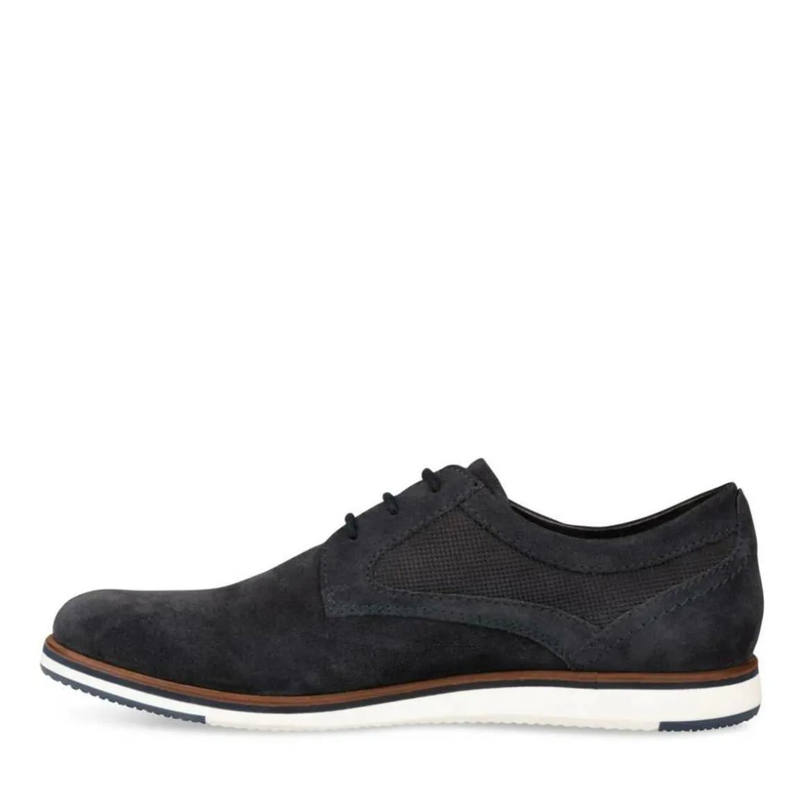 Veterschoenen NAVY DENIM SIDE LEER