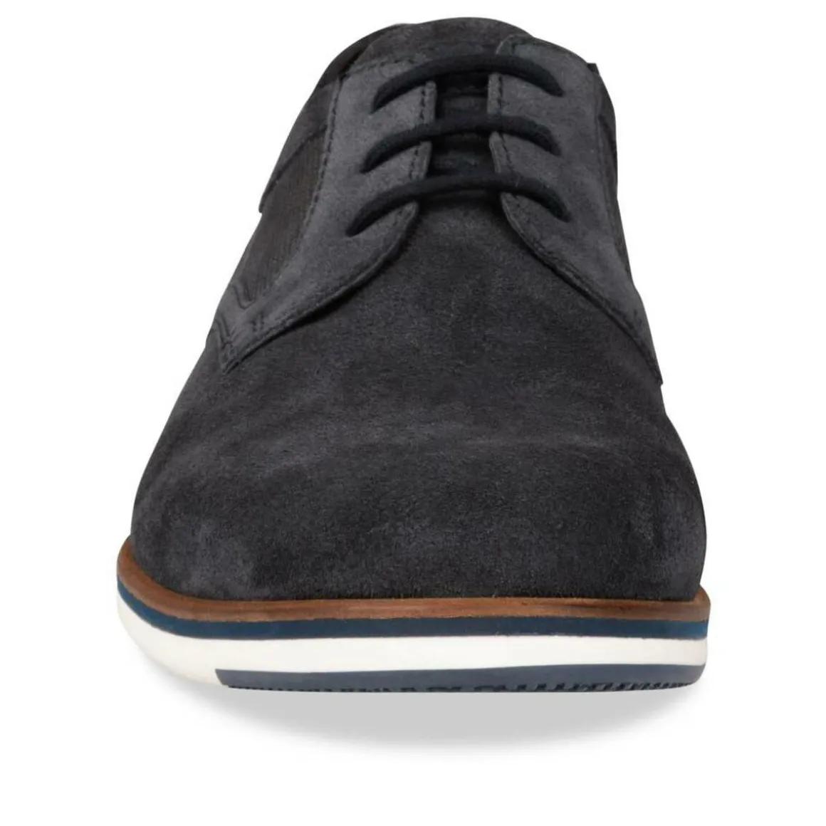 Veterschoenen NAVY DENIM SIDE LEER
