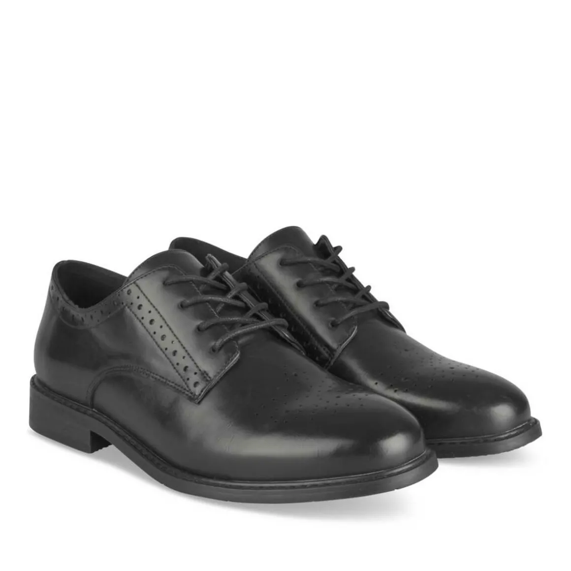 Veterschoenen ZWART