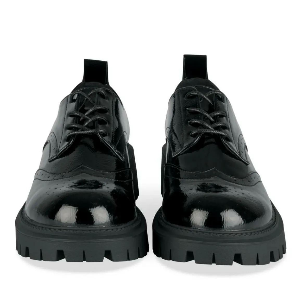 Veterschoenen ZWART