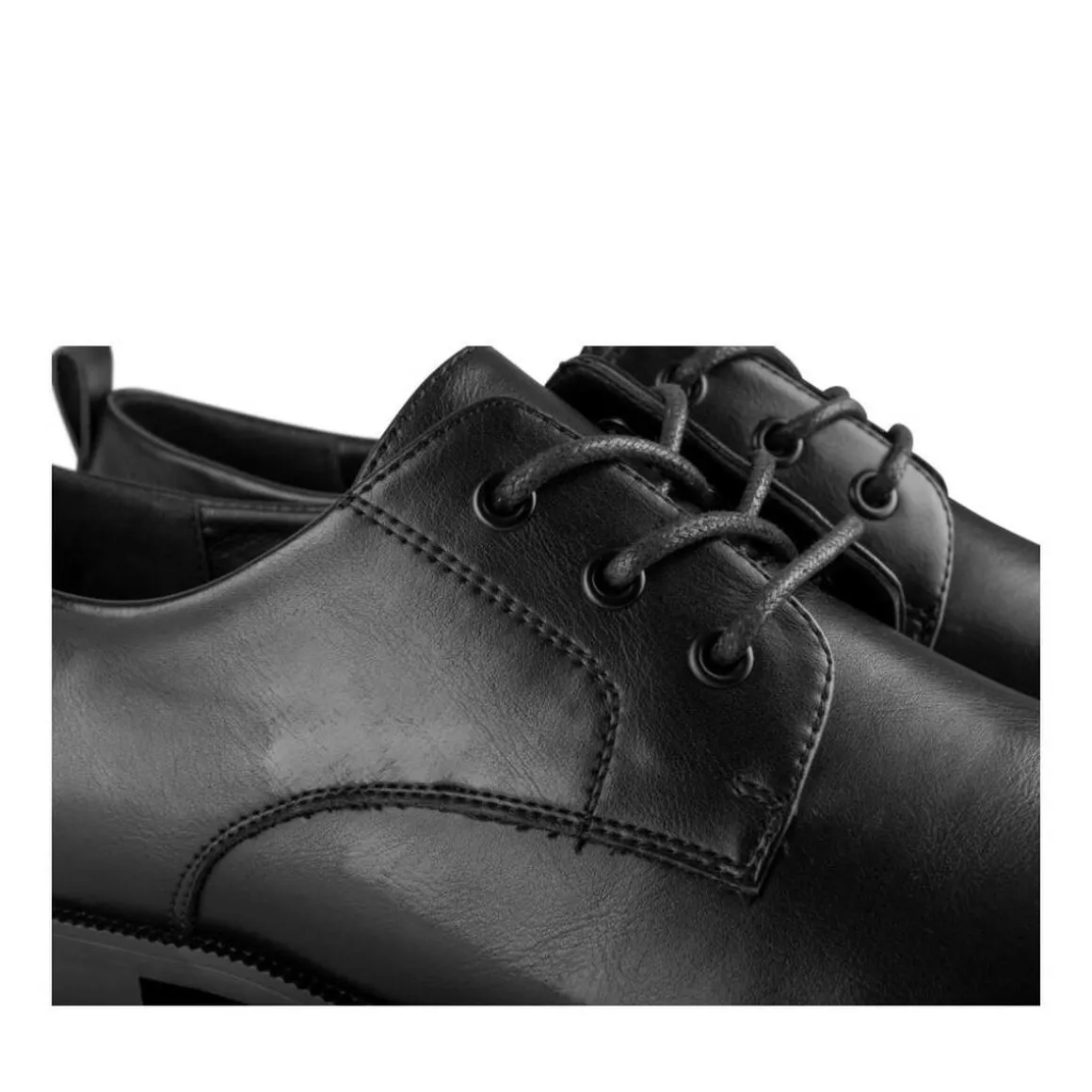 Veterschoenen ZWART